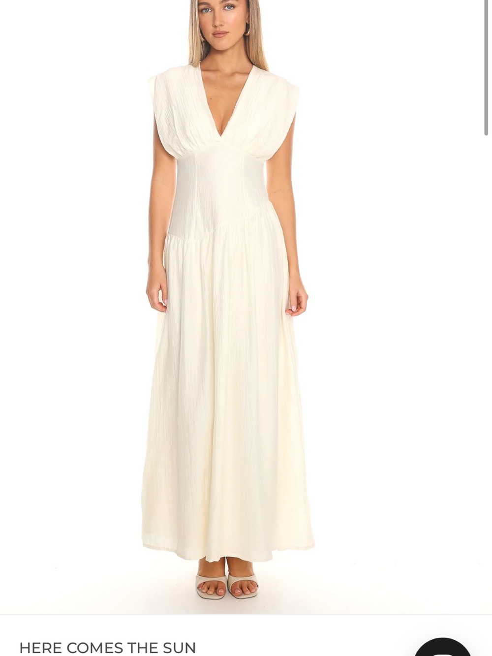 Danicka Asymmetric Waist Maxi Dress Cream